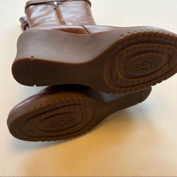 UGG Maxene Leather Tall Wedge Boots Style 1942 - Picture 9 of 14